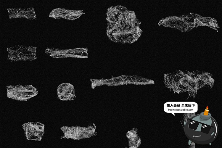 图片[2]-42款高清透明塑料薄膜保鲜膜纠缠图案PNG免抠后期特效PS合成素材-设计猿