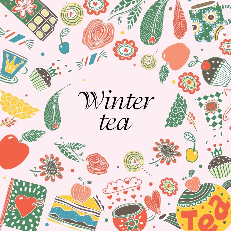 图片[7]-清新森系可爱手绘咖啡杯子蛋糕下午茶卡片插画背景图案AI矢量素材-设计猿