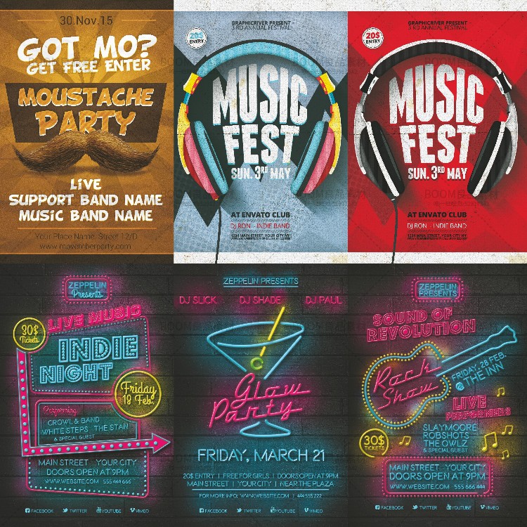 图片[2]-欧美复古怀旧风酒吧广告宣传单页招贴海报PSD分层模板PS设计素材-设计猿