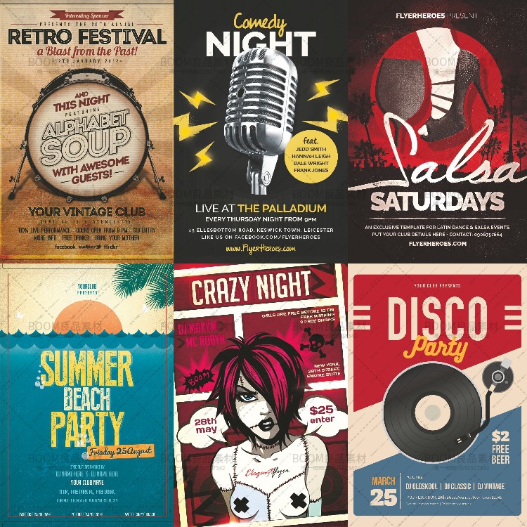 图片[9]-欧美复古怀旧风酒吧广告宣传单页招贴海报PSD分层模板PS设计素材-设计猿