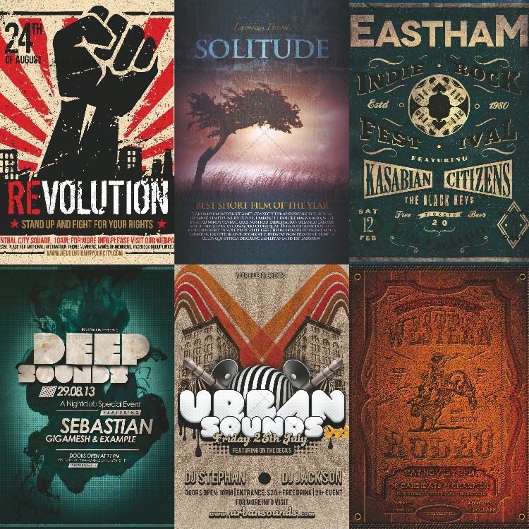 图片[10]-欧美复古怀旧风酒吧广告宣传单页招贴海报PSD分层模板PS设计素材-设计猿