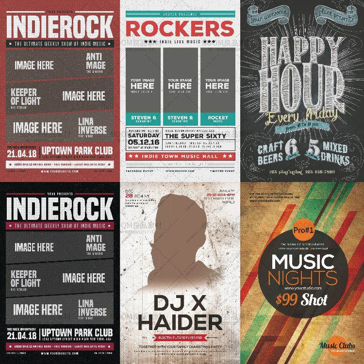 图片[12]-欧美复古怀旧风酒吧广告宣传单页招贴海报PSD分层模板PS设计素材-设计猿