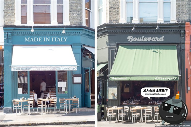 图片[5]-餐厅咖啡馆茶饮小店店铺门面招牌广告效果PS素材PSD样机设计模板-设计猿