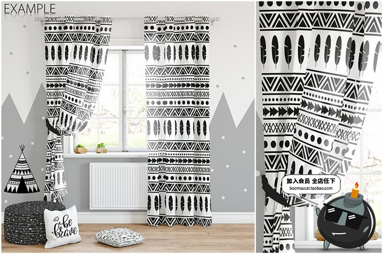 图片[13]-儿童室内房间织物抱枕床帐篷窗帘公仔效果展示PS样机PSD模板素材-设计猿