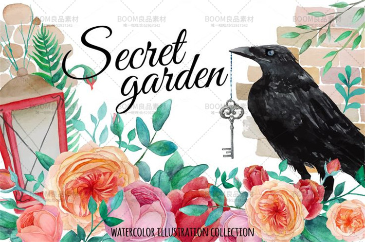 图片[3]-唯美手绘水彩玫瑰花朵花卉花环卡片图案PNG免扣AI矢量PS设计素材-设计猿