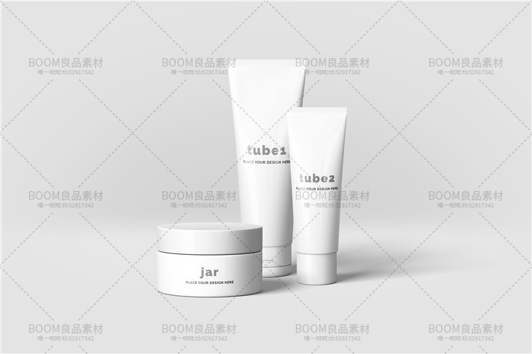 图片[4]-组合化妆品瓶滴管包装小样效果展示全套护肤品vi样机模板PSD素材-设计猿