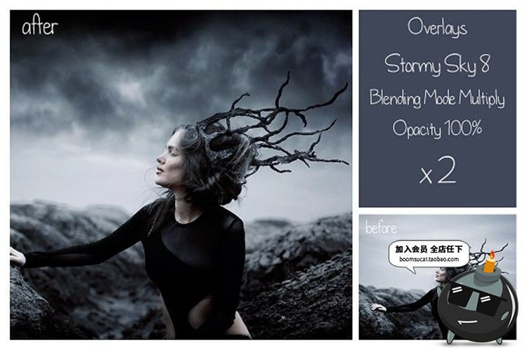 图片[4]-阴森下雨阴天乌云天空照片JPG背景底纹图片效果后期合成设计素材-设计猿