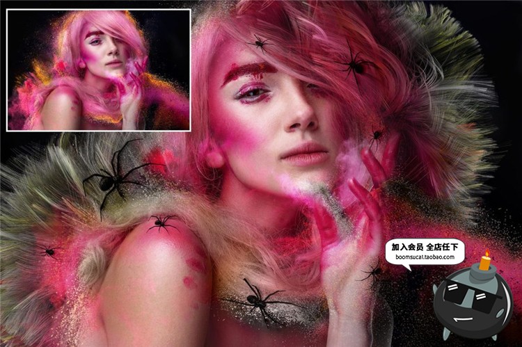 图片[2]-万圣节恐怖抽象毛茸茸毛线边缘毛球PNG装饰免扣高清图片设计素材-设计猿