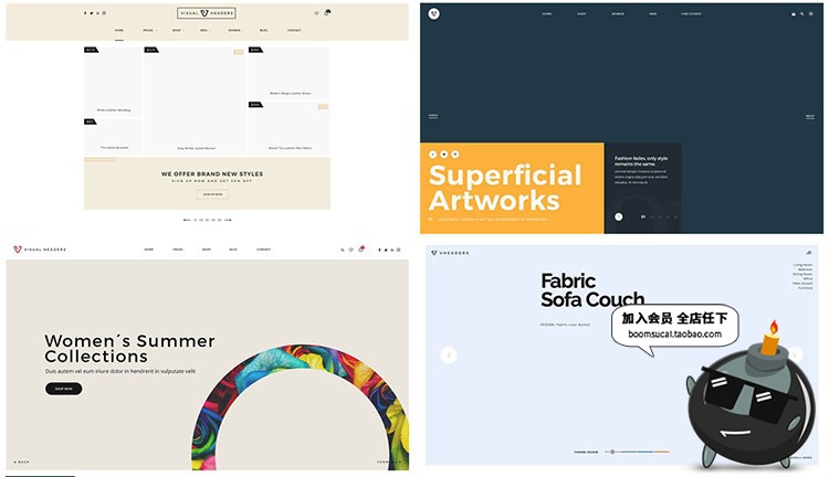 图片[1]-网站网页页面网站简约首屏头部banner海报广告介绍PSD模板PS素材-设计猿