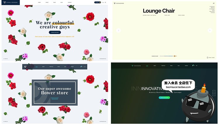图片[3]-网站网页页面网站简约首屏头部banner海报广告介绍PSD模板PS素材-设计猿