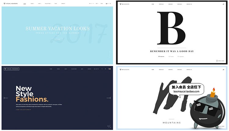 图片[6]-网站网页页面网站简约首屏头部banner海报广告介绍PSD模板PS素材-设计猿
