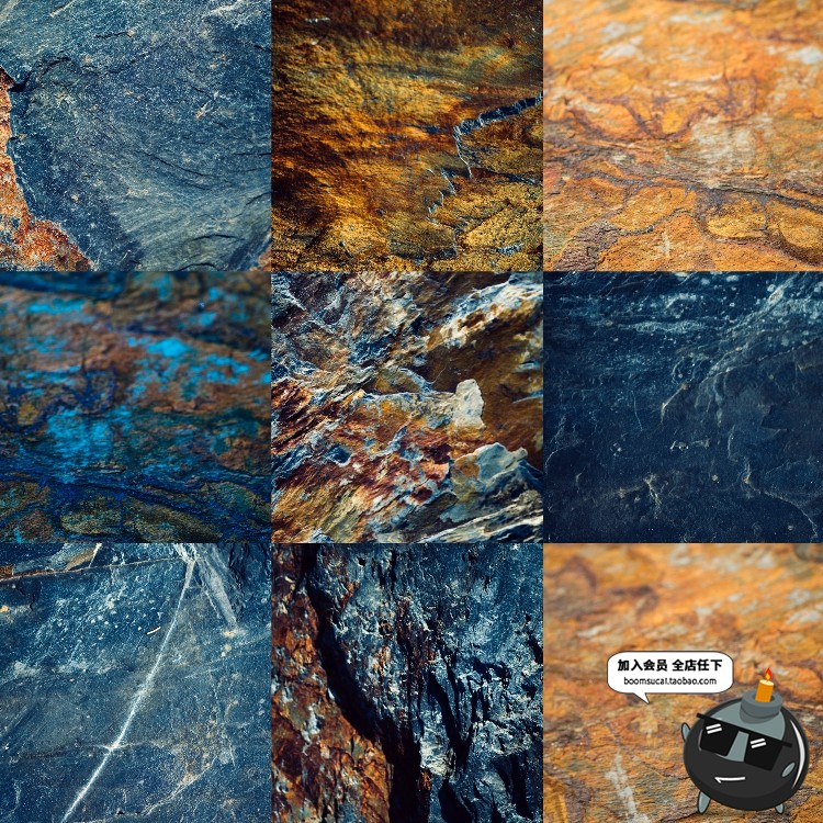 图片[3]-岩石石纹花岗岩痕裂痕断面图案纹理背景JPG高清高分辨率图片素材-设计猿