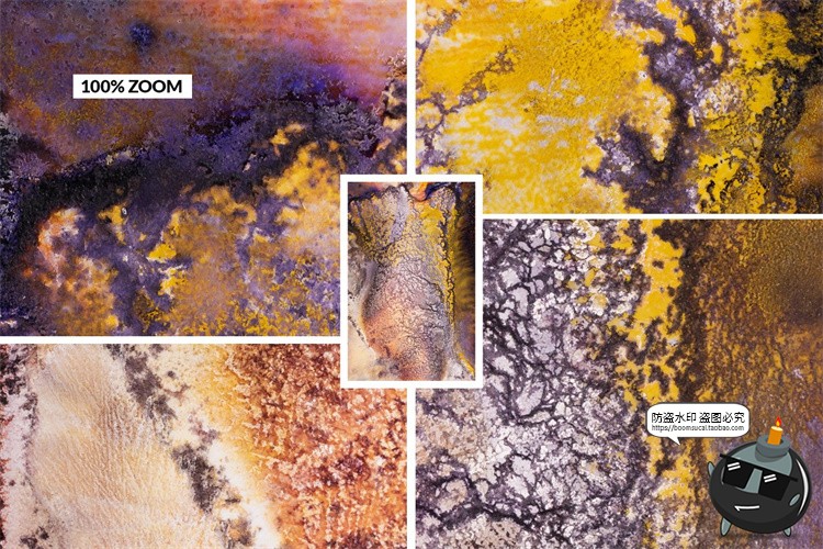 图片[6]-腐蚀粗糙做旧侵蚀生锈锈迹效果墙面底纹背景JPG图片后期合成素材-设计猿