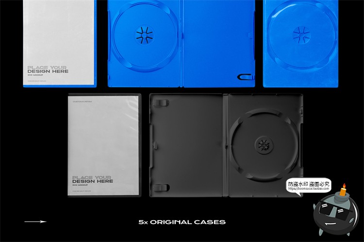 图片[2]-DVD透明碟片包装塑料塑封包装盒样机mockup智能贴图psd模版PS素材-设计猿