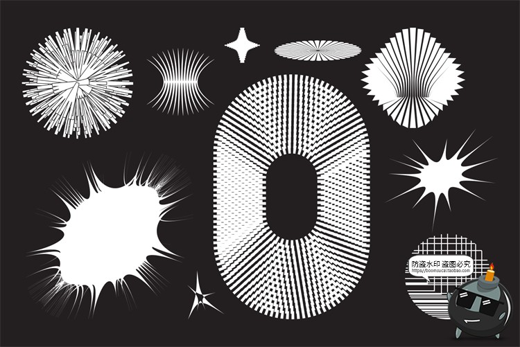 图片[7]-复古未来蒸汽波破坏性抽象奇怪AI矢量形状PNG免抠图案素材-设计猿