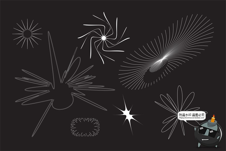 图片[9]-复古未来蒸汽波破坏性抽象奇怪AI矢量形状PNG免抠图案素材-设计猿