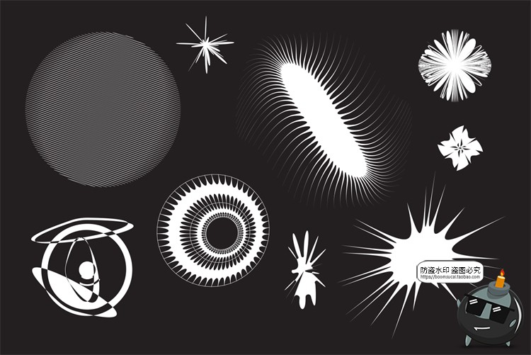 图片[11]-复古未来蒸汽波破坏性抽象奇怪AI矢量形状PNG免抠图案素材-设计猿