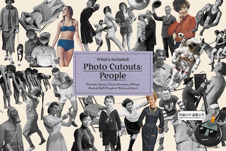 图片[9]-欧美复古潮流蒸汽波波普风艺术拼贴元素怀旧PNG免抠剪贴画PSD素材-设计猿