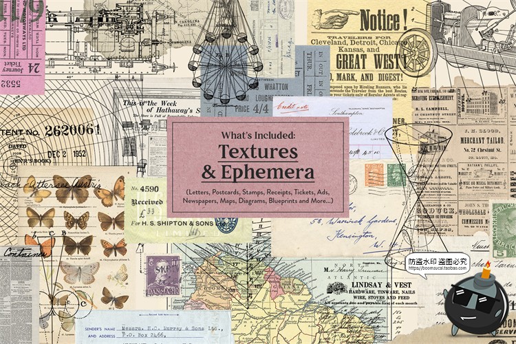 图片[11]-欧美复古潮流蒸汽波波普风艺术拼贴元素怀旧PNG免抠剪贴画PSD素材-设计猿