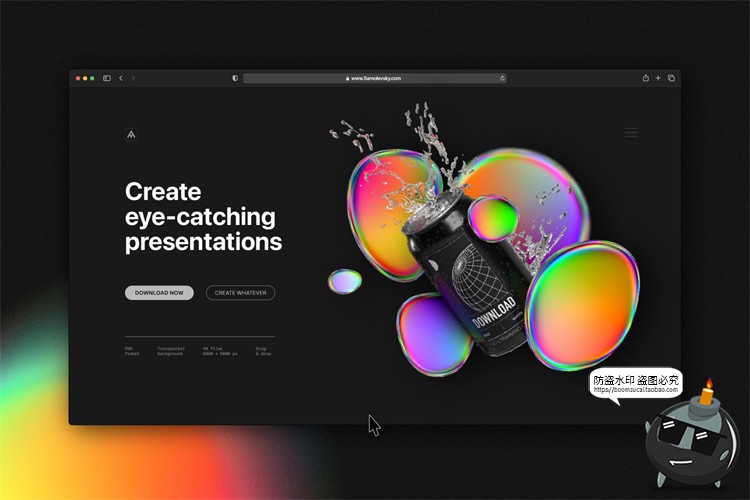 图片[4]-蒸汽波全息镭射渐变椭圆彩虹色斑点形状装饰元素PNG免抠合成素材-设计猿