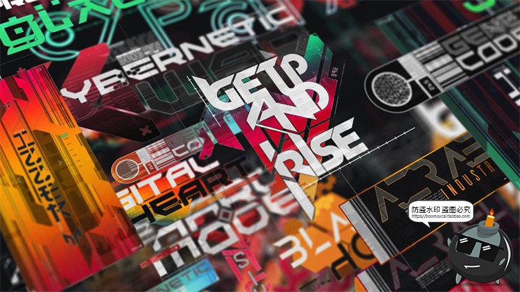 图片[3]-赛博朋克风格编号标签科技科幻贴图危险标志装饰元素PNG免抠素材-设计猿