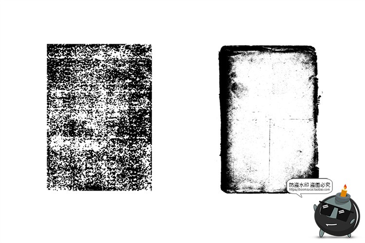 图片[6]-复古做旧起皱纸张半色调木材磨损破裂纹理背景AI矢量后期合成素材-设计猿