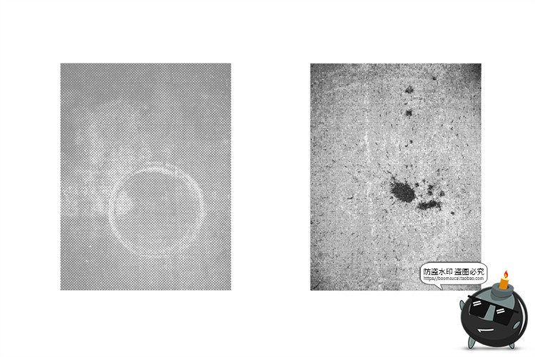 图片[10]-复古做旧起皱纸张半色调木材磨损破裂纹理背景AI矢量后期合成素材-设计猿