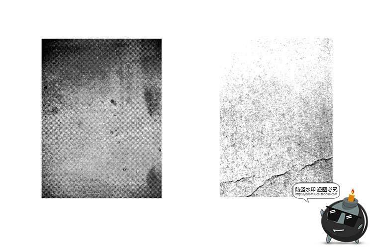 图片[11]-复古做旧起皱纸张半色调木材磨损破裂纹理背景AI矢量后期合成素材-设计猿