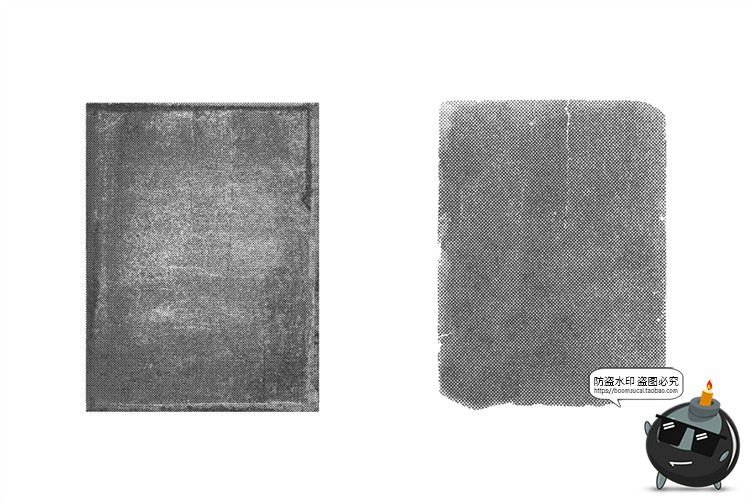 图片[18]-复古做旧起皱纸张半色调木材磨损破裂纹理背景AI矢量后期合成素材-设计猿