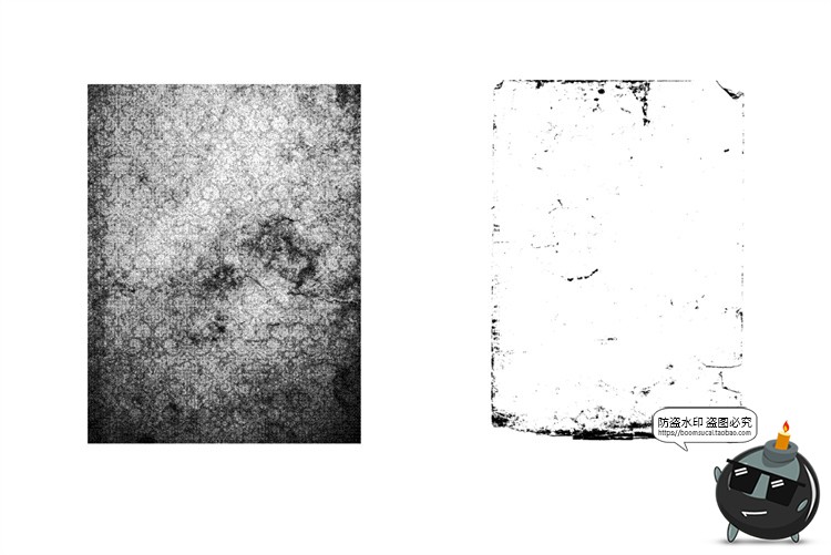 图片[21]-复古做旧起皱纸张半色调木材磨损破裂纹理背景AI矢量后期合成素材-设计猿
