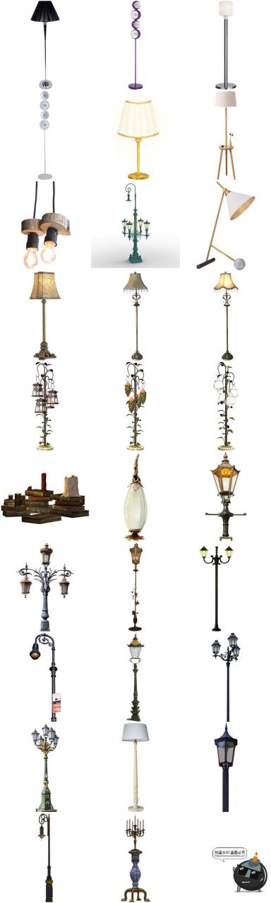 图片[9]-复古煤油灯马灯欧式路灯落地灯台灯烛台壁灯PNG免抠透明图片素材-设计猿