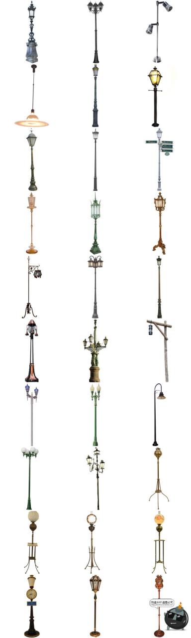 图片[10]-复古煤油灯马灯欧式路灯落地灯台灯烛台壁灯PNG免抠透明图片素材-设计猿