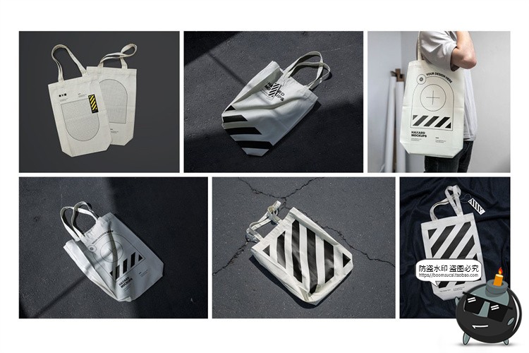 图片[2]-休闲时尚手提袋帆布袋环保袋品牌提案智能贴图样机PSD模板PS素材-设计猿