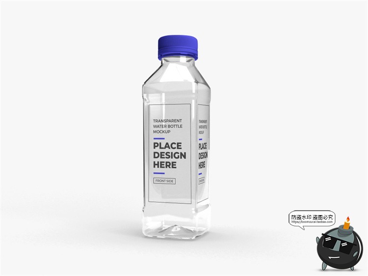 图片[1]-透明塑料瓶矿泉水瓶饮料瓶苏打水瓶子mockups样机PSD模板PS素材-设计猿