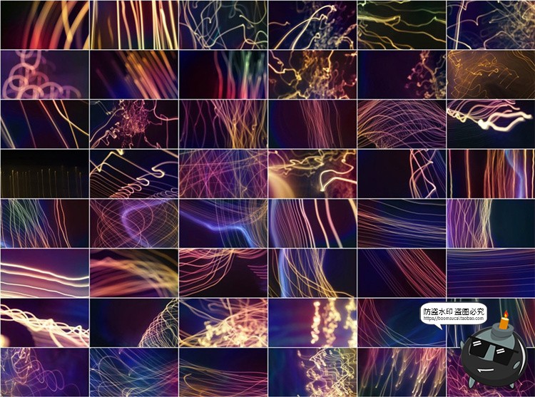 图片[7]-光丝光迹光线极光效果光影装饰叠加特效黑底后期合成JPG图片素材-设计猿