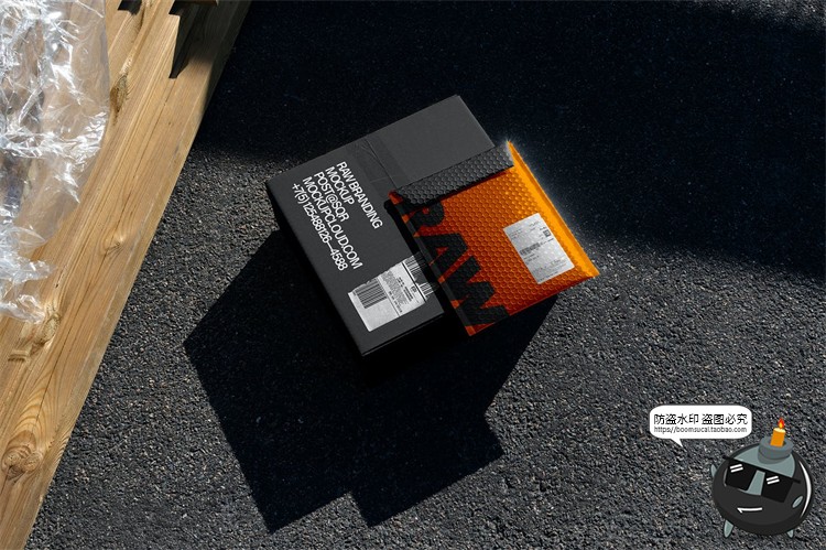 图片[2]-快递瓦楞纸箱纸皮箱包装光影阴影场景智能贴图样机PSD模板PS素材-设计猿