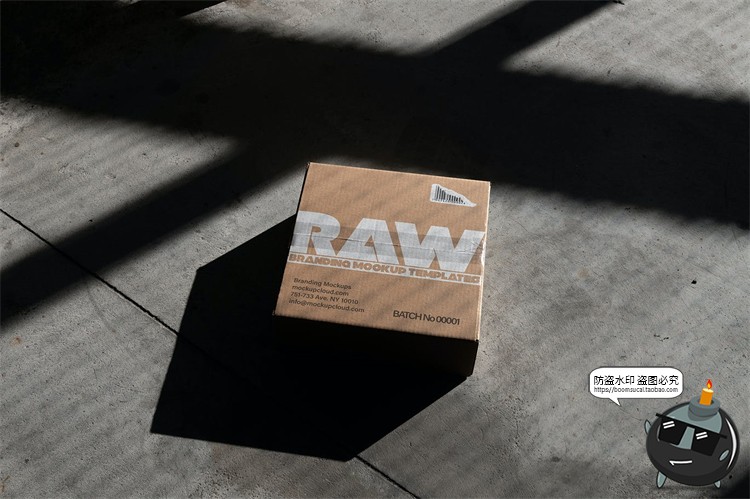 图片[3]-快递瓦楞纸箱纸皮箱包装光影阴影场景智能贴图样机PSD模板PS素材-设计猿