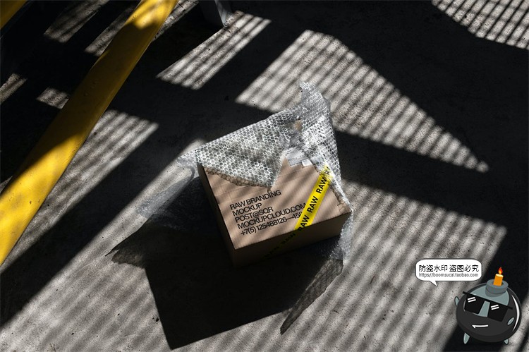 图片[4]-快递瓦楞纸箱纸皮箱包装光影阴影场景智能贴图样机PSD模板PS素材-设计猿