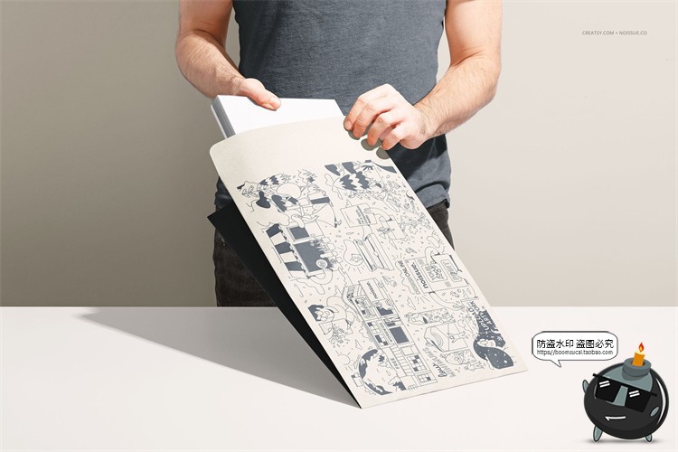 图片[8]-文创牛皮纸信封纸盒文具包装品牌贴图样机场景展示PSD模板PS素材-设计猿