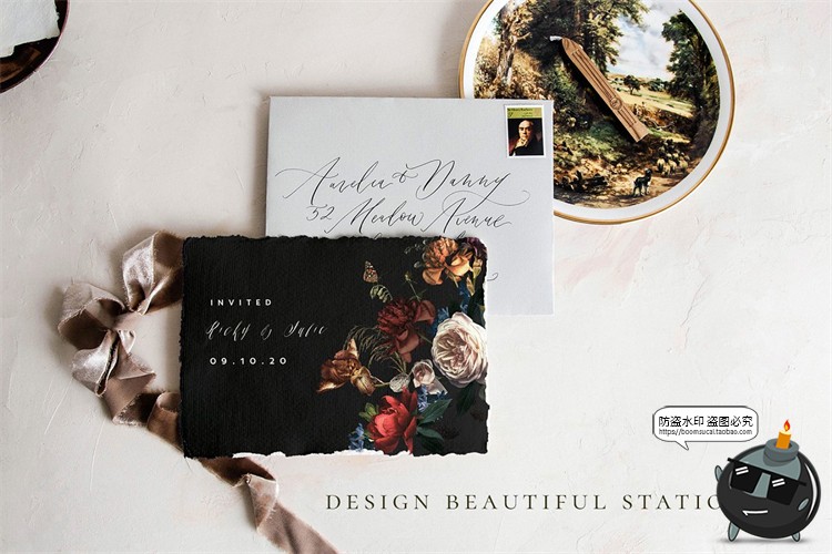 图片[5]-复古欧式花卉鲜花暗稳重庄重风格剪贴画拼贴装饰元素PNG免抠素材-设计猿