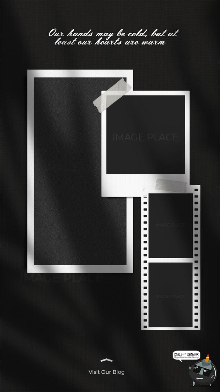 图片[3]-时尚简约优雅电影胶片边框照片后期排版风格海报PSD模板PS素材-设计猿