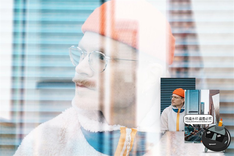 图片[3]-镜面玻璃反射滤镜图片科幻叠加mockups样机图层特效PSD模板PS素材-设计猿