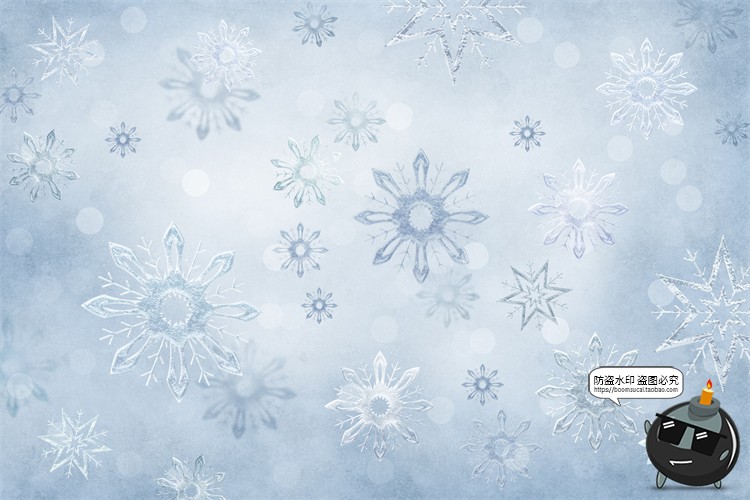 图片[3]-冰冻雪花冰晶寒冷元素冬季海报背景底纹PSD模板分层JPG图片PS素材-设计猿
