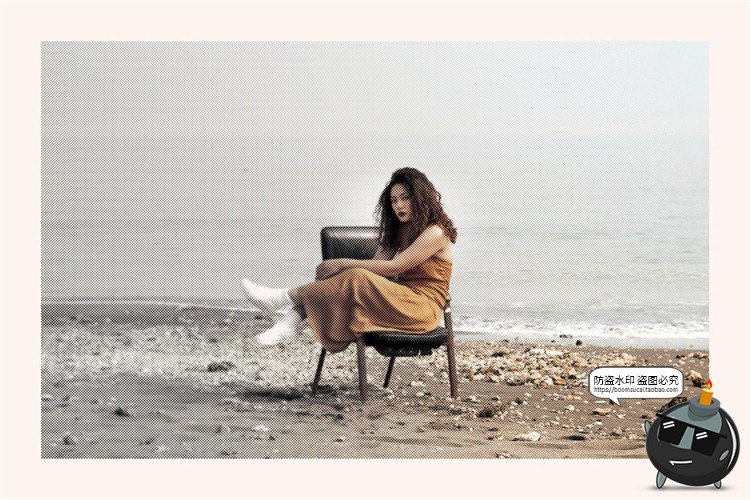 图片[3]-复古报纸风格半色调波点噪点特效图层后期合成效果PSD模板PS素材-设计猿