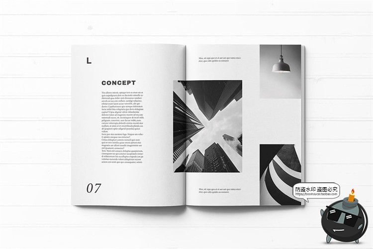 图片[4]-单色系黑白灰品牌手册画册宣传册杂志内页排版AI矢量PSD模板素材-设计猿
