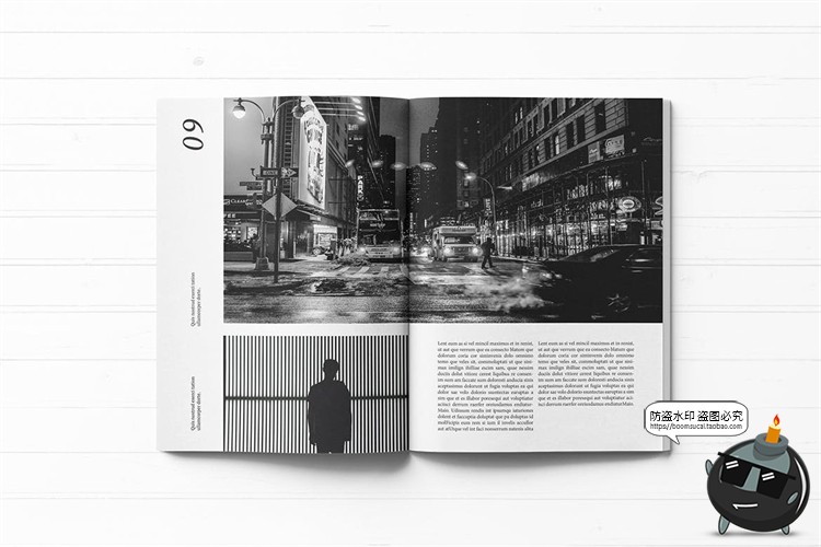 图片[6]-单色系黑白灰品牌手册画册宣传册杂志内页排版AI矢量PSD模板素材-设计猿