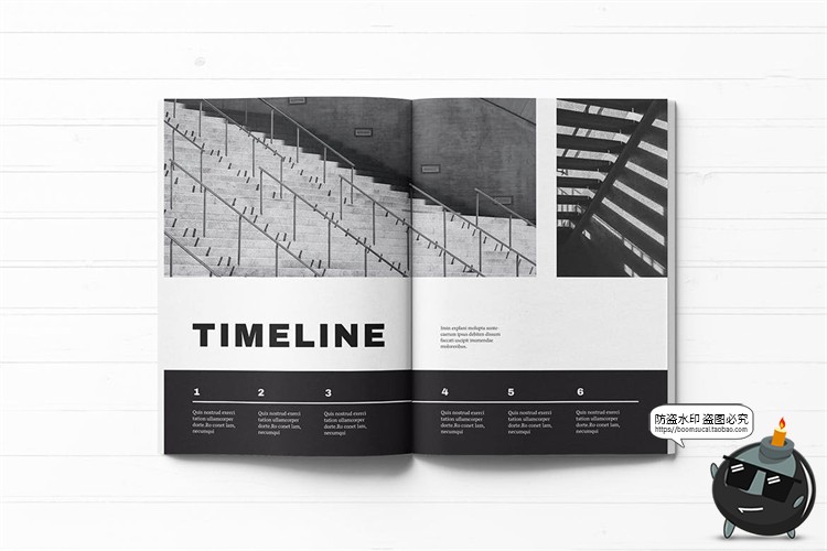 图片[7]-单色系黑白灰品牌手册画册宣传册杂志内页排版AI矢量PSD模板素材-设计猿