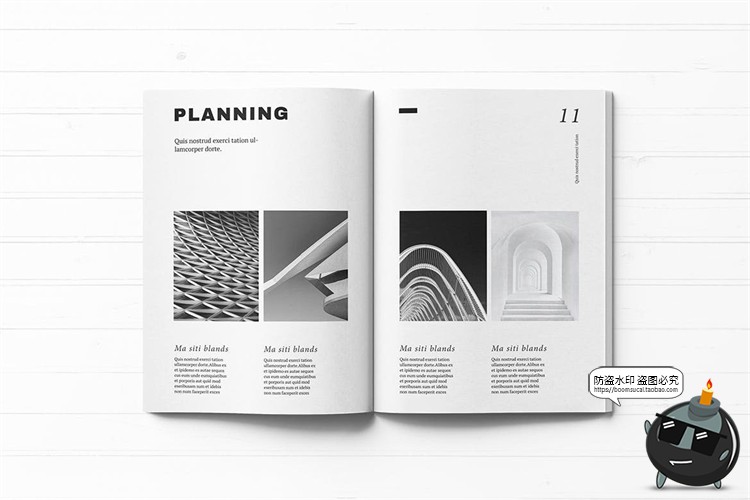 图片[8]-单色系黑白灰品牌手册画册宣传册杂志内页排版AI矢量PSD模板素材-设计猿