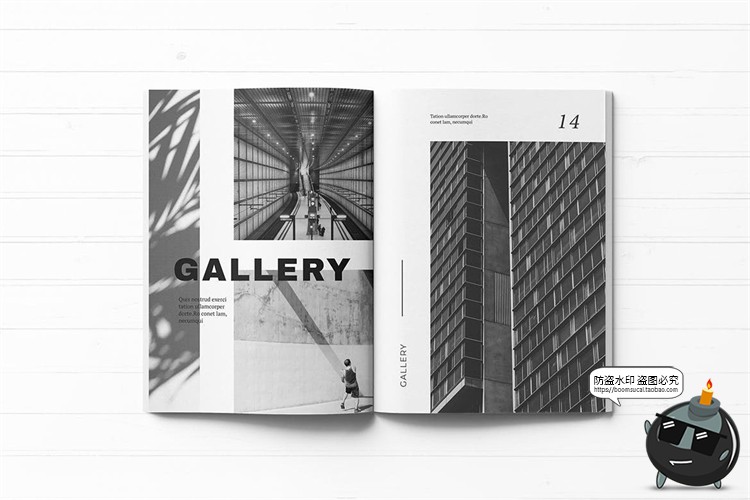 图片[9]-单色系黑白灰品牌手册画册宣传册杂志内页排版AI矢量PSD模板素材-设计猿