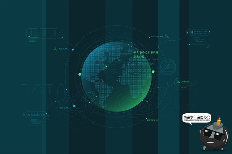 图片[11]-HUD信息图表高科技全息仪表盘数据可视化元素AI矢量PSD模板PS素材-设计猿